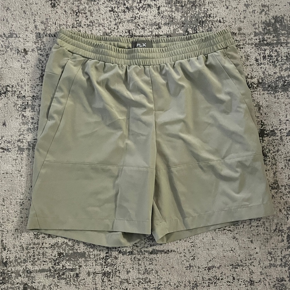 FLX Men's Sage Green Athletic Shorts